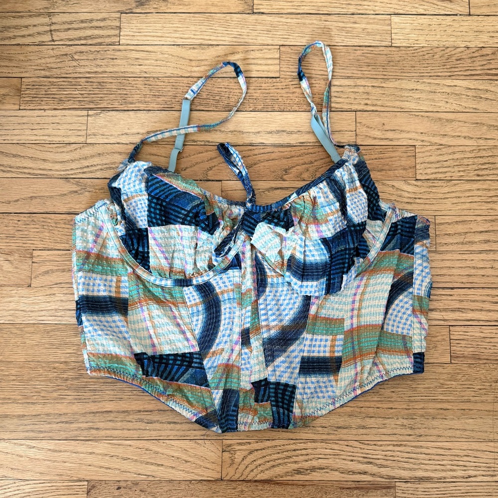 Urban Outfitters Multicolor Plaid Crop Top